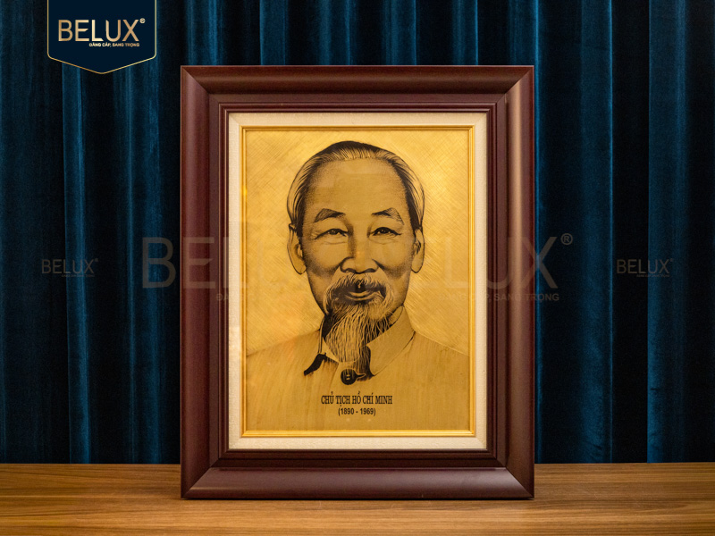Tranh Bác Hồ vẽ xước 55x45cm